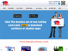 Tablet Screenshot of 1stphonecard.com